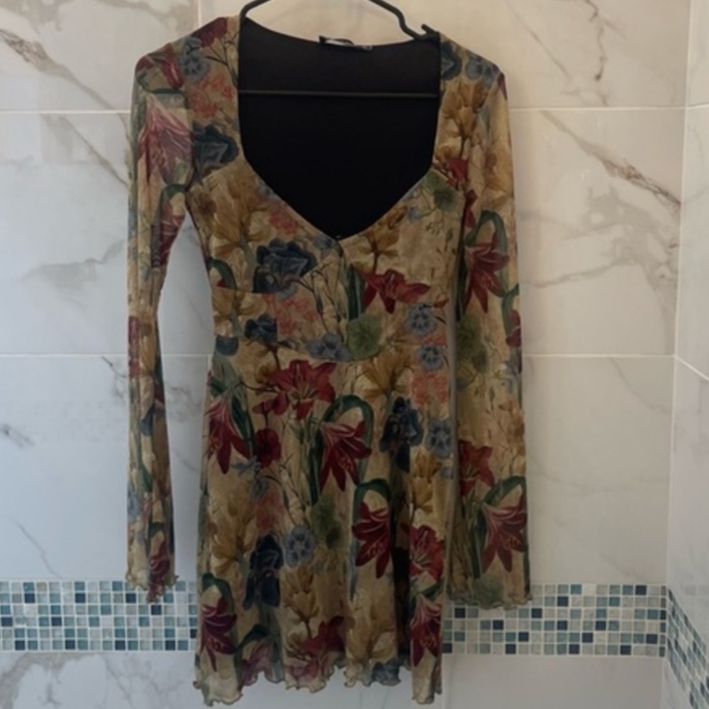 Pretty little thing earthy floral dress